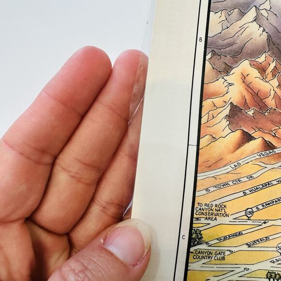 Unique Media Laminated Poster Map Las Vegas Nevada Artistic Illustration 2003/04 - Picture 5 of 11